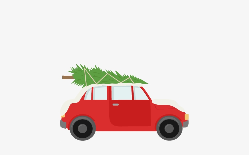 Car Clipart Christmas Car With Christmas Tree PNG Image Transparent