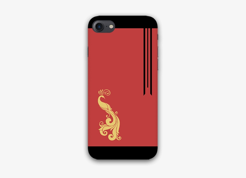 Peacock Free Hand Drawing Iphone 7 Mobile Case - Mobile Cover Png, transparent png download