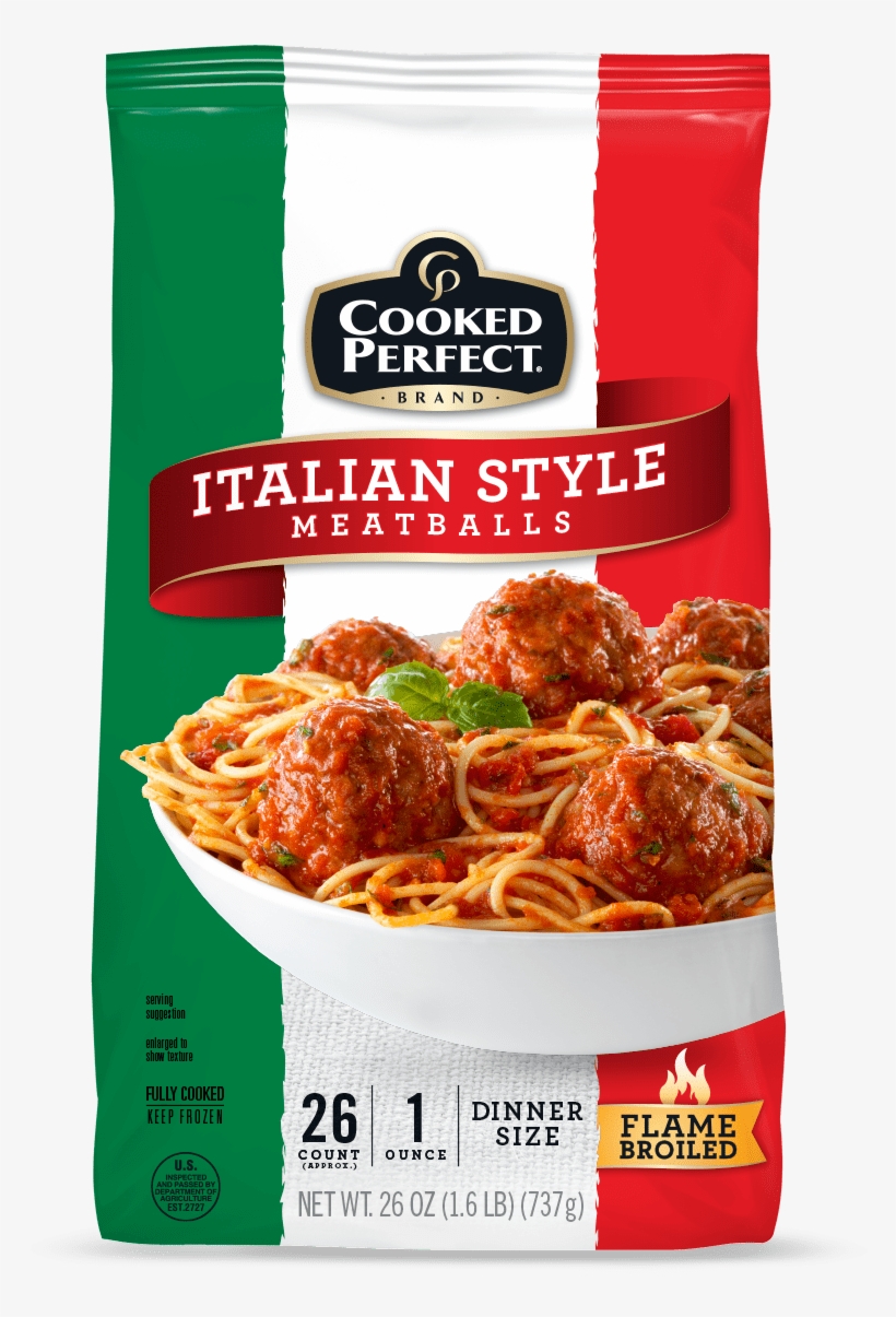 Cooked Perfect Italian Style Meatballs - Cooked Perfect Meatballs, Italian Style, Bite Size, transparent png download