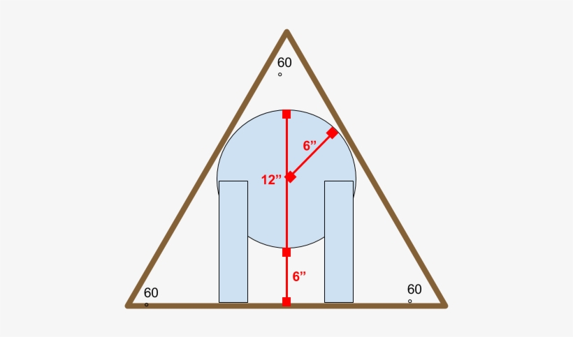 Equilateral Triangle With Inscribed Circle Placed In - Triangle, transparent png download