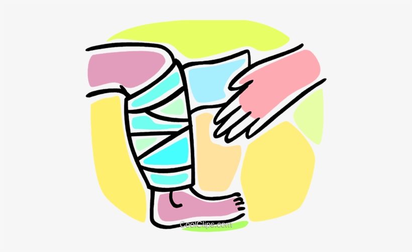 Bandage On A Leg - Leg Bandage Clipart Png, transparent png download