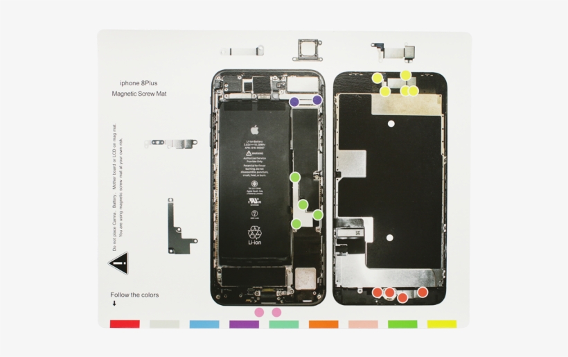 Iphone 8 Plus Professional Magnetic Screw Mat - Iphone 8 Magnetic Screw Mat, transparent png download