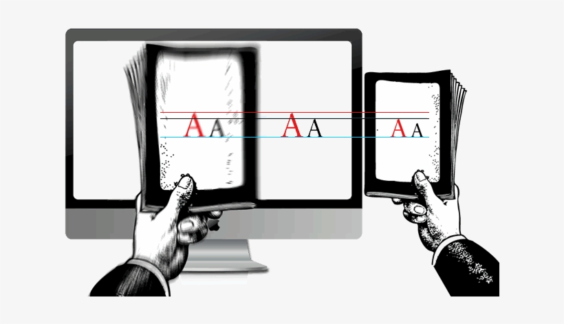 Matching The Font Size With The Text Size From A Book - Typography On Computer Screen, transparent png download