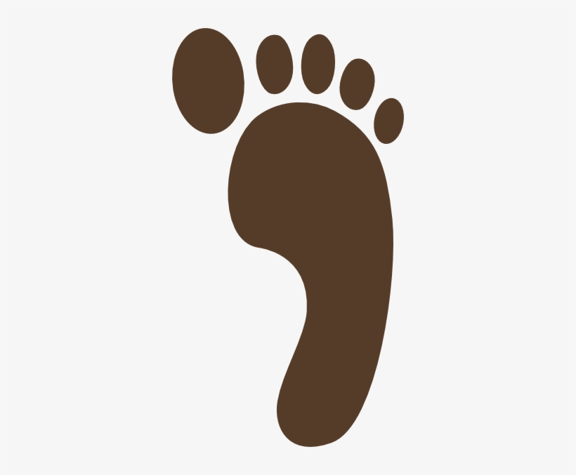 Brown Footprint Clip Art At Clker - Clip Art, transparent png download