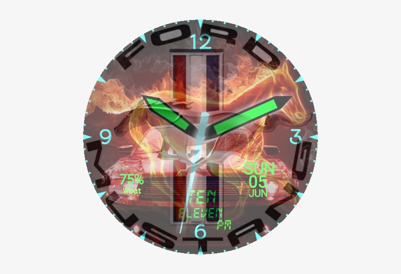 Ford Mustang Fire Overlay - Fire Horse, transparent png download