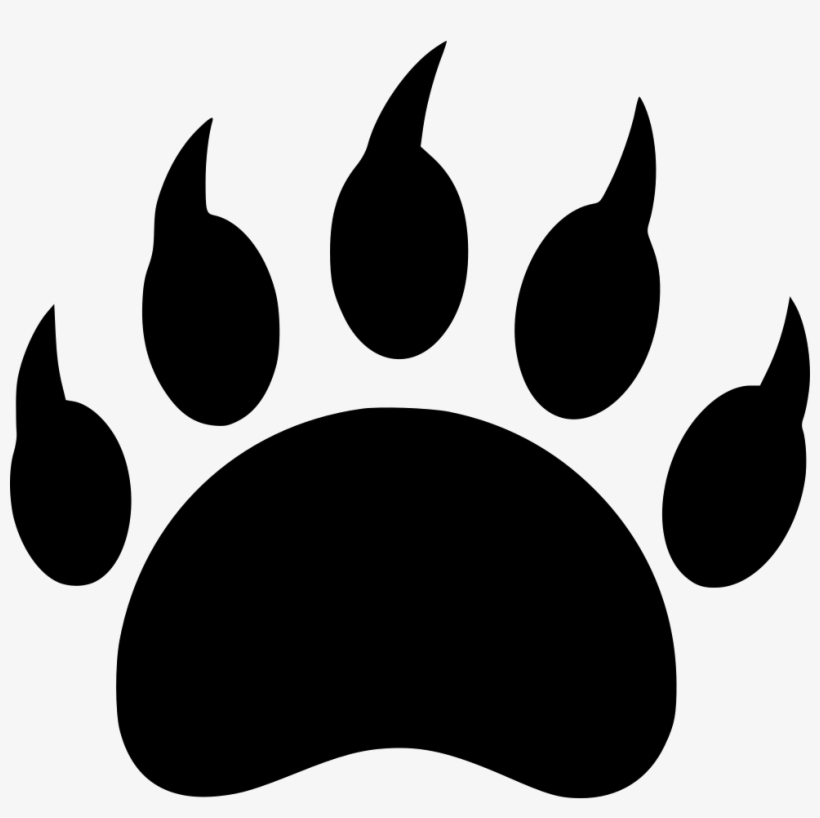 Bear Wild Animal Footprint Danger Predator Comments - Bear Paw Icon, transparent png download