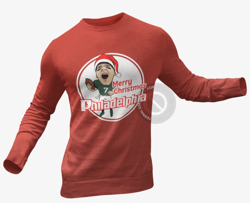 Merry Christmas Philadelphia Retro French Terry Crew - Dark Blue Blue Tshirts, transparent png download