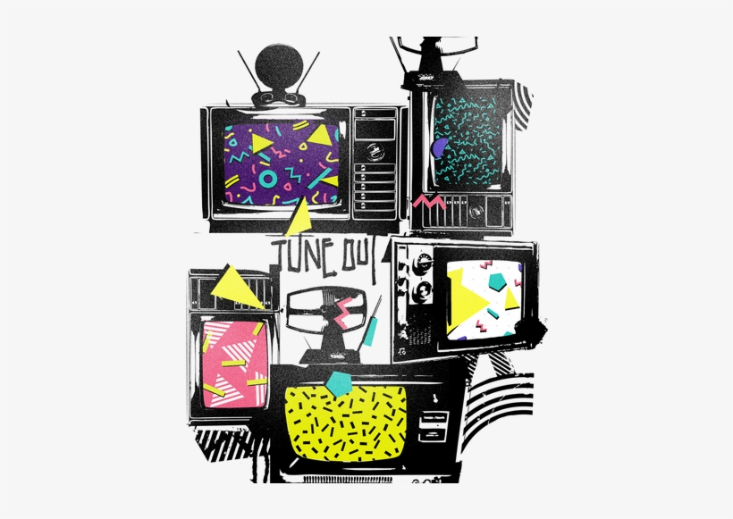 Retro Tv Tshirt - Milk, transparent png download