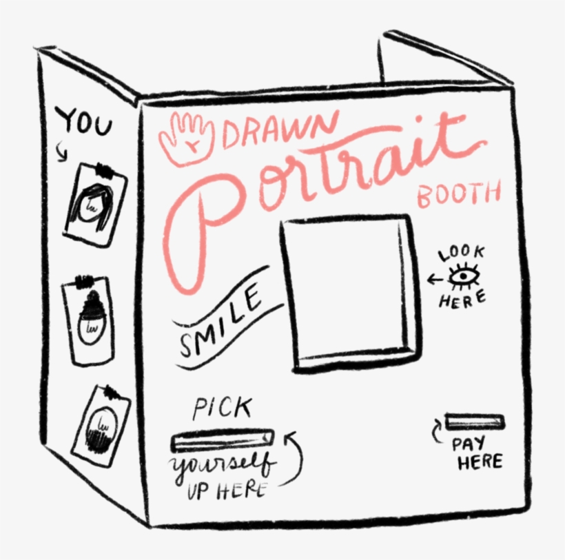 Handdrawn Portrait Booth Adventure Fun Club - Drawing, transparent png download
