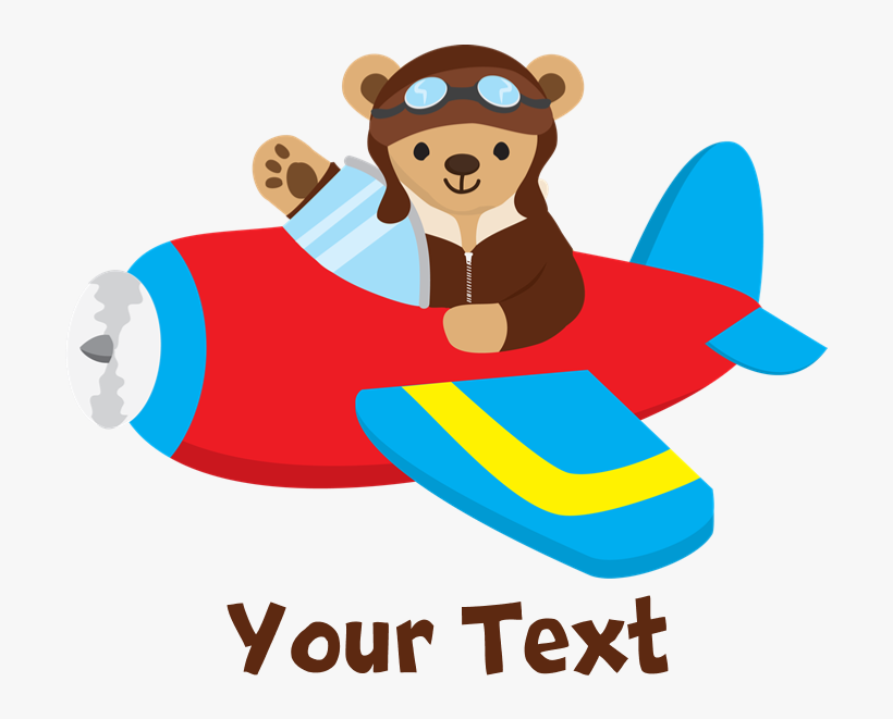 Cute Teddy Bear Pilot In Red - Pilot Teddy Bear Clipart, transparent png download