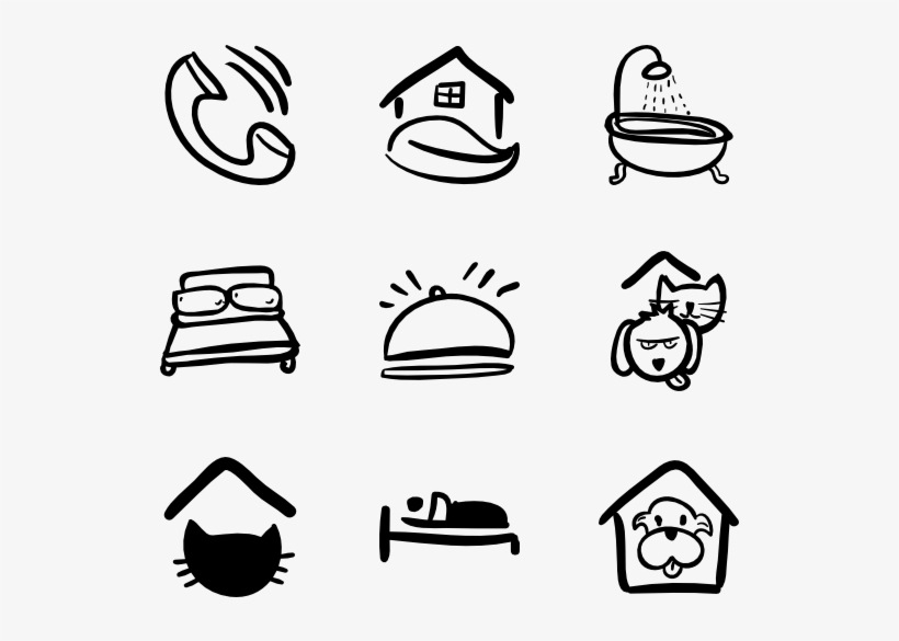 Hand Drawn Hotel - Hand Drawn Travel Icons, transparent png download