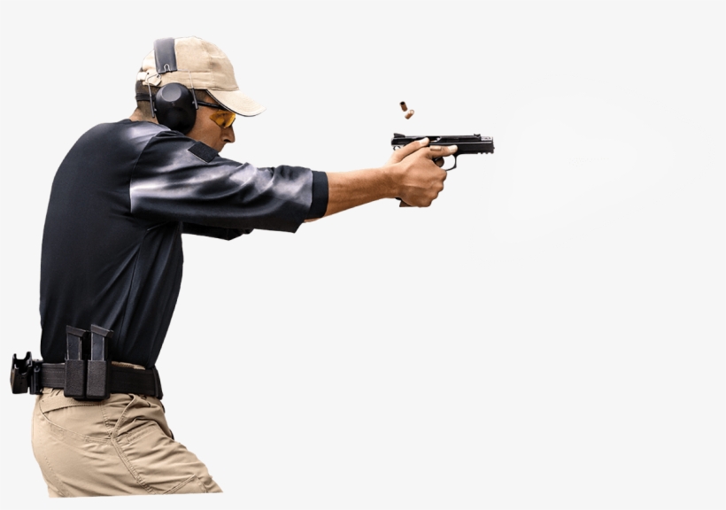 Sport-schütze Mit Luftdruckpistole - Person Shooting Gun Png, transparent png download