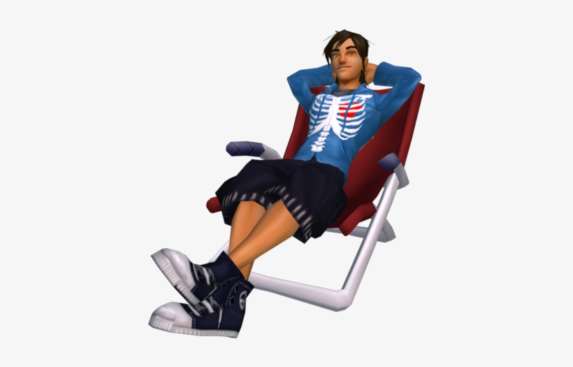 Lawn Chair Teaser - Person On Lawn Chair Png, transparent png download