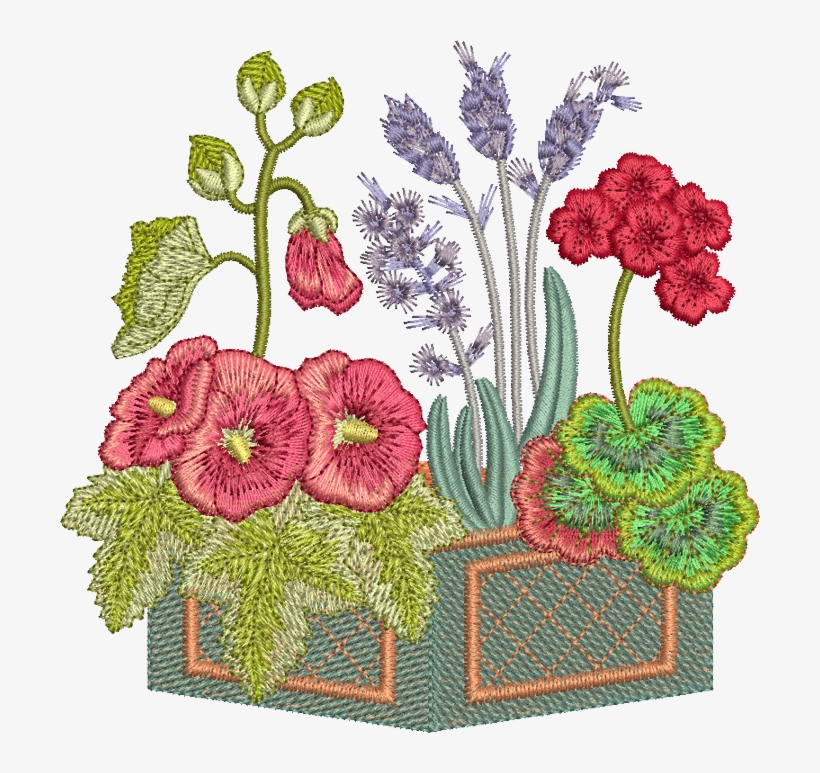 Transparent Embroidered Flowers Png, transparent png download