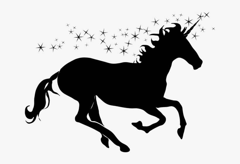 Unicorn Silhouette Sparkling Unicorn Silhouette - Unicorn Silhouette No Background, transparent png download