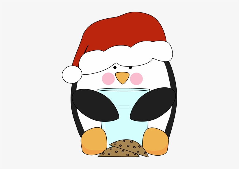 Penguin Eating Christmas Cookies Clip Art - Penguin Eating Cookies Cartoon, transparent png download