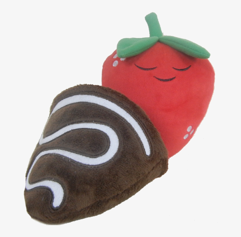 Cute Plush Chocolate Covered Strawberry - Kawaii Chocolate Plush, transparent png download