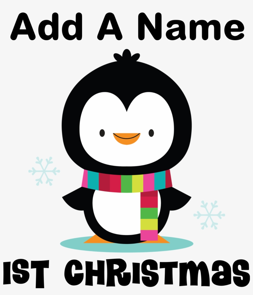Cute Baby Penguin For Baby's 1st Christmas Has Room - Babys 1st Christmas Personalized Penguin Baby Blan, transparent png download