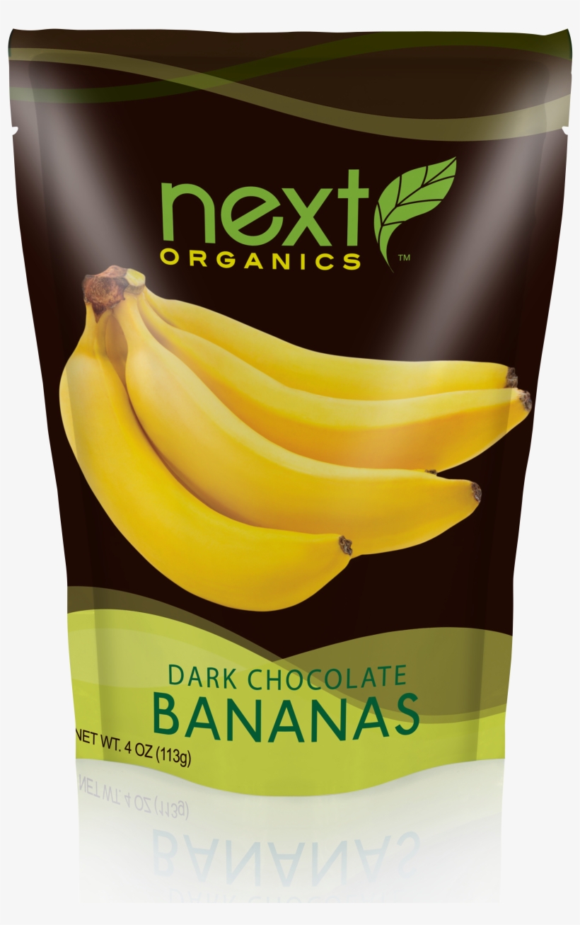 Next Organics Dark Chocolate Covered Banana - Next Organics - Dark Chocolate Bananas - 4 Oz., transparent png download