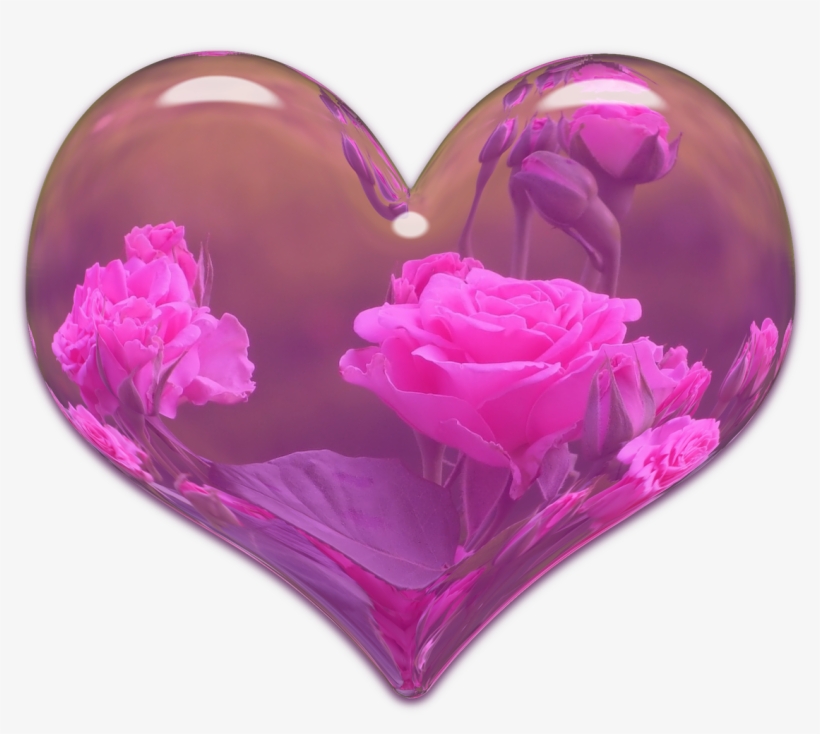 Background,for Design, - Heart With Rose, transparent png download