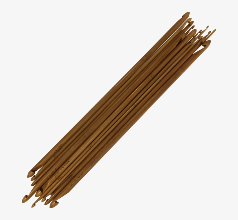 5" Carbonized Bamboo Croknit Double Ended Crochet Hooks - Double Ended Bamboo Crochet Hook, transparent png download