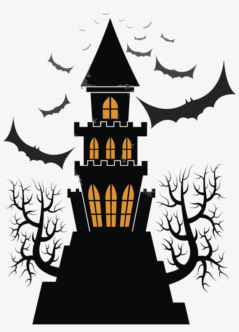 Banner Free Castle Halloween Clip Art - Castillo De Frankenstein Dibujo, transparent png download