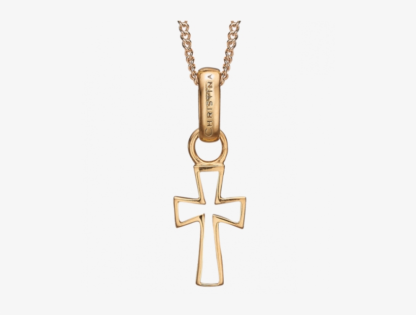 Cross Pendant With Chain 40 15cm - Christina Hanger 680-g09-55, transparent png download