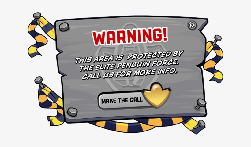 Operation Hibernation Warning Sign - Club Penguin Operations, transparent png download