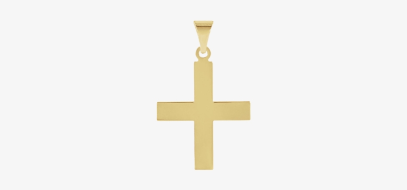 Greek Cross Pendant - Women's Greek Cross 14k Yellow Gold Pendant, transparent png download