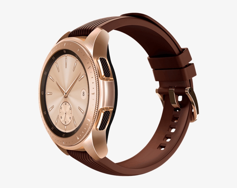 42mm Galaxy Watch In Rose Gold On Left With Natural - Samsung Galaxy Watch Pink, transparent png download
