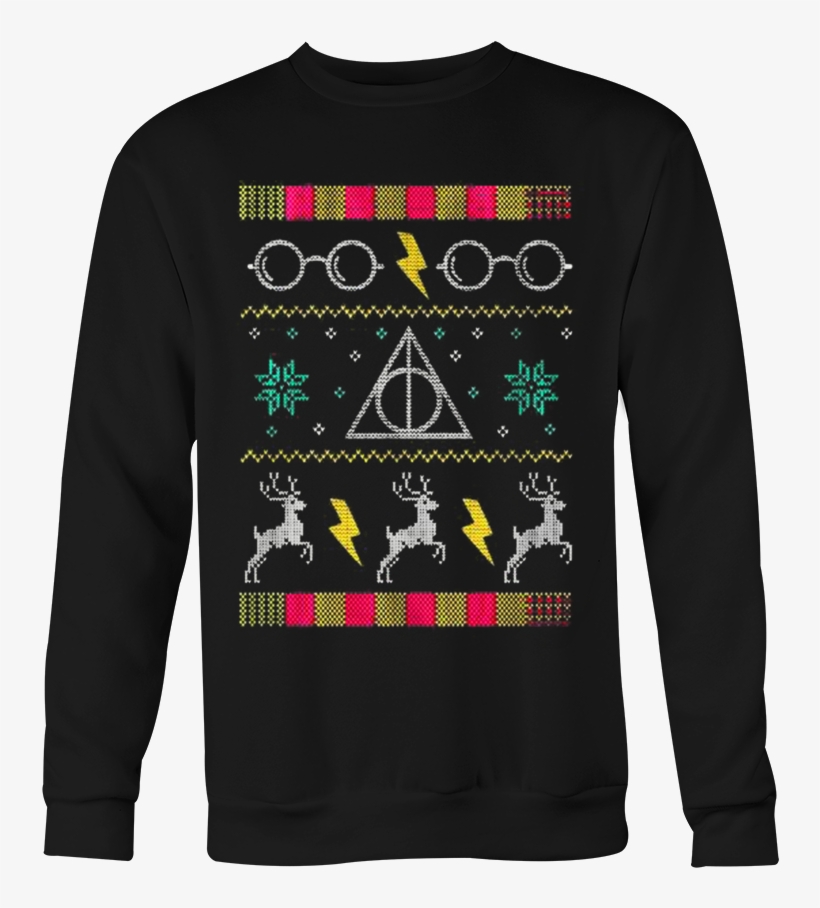 Harry Potter Glasses Ugly Christmas Sweatshirt - Christmas Sweater Dan, transparent png download