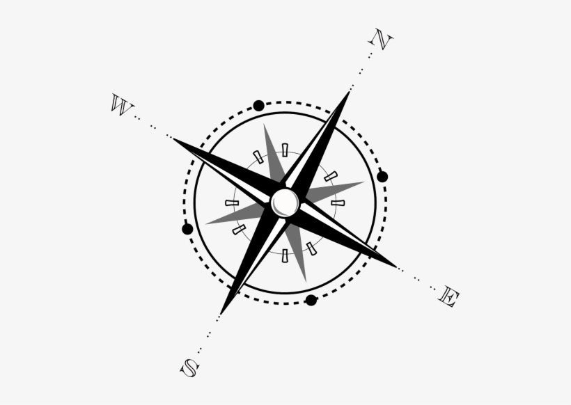 Final Product - Black And White Compass Clip Art, transparent png download