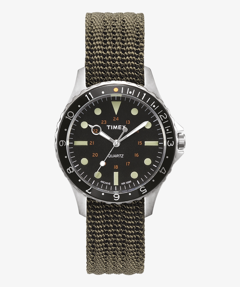 Navi Harbor 38mm Fabric Strap Watch Olive/olive Large - Timex Navi Harbor 38mm, transparent png download