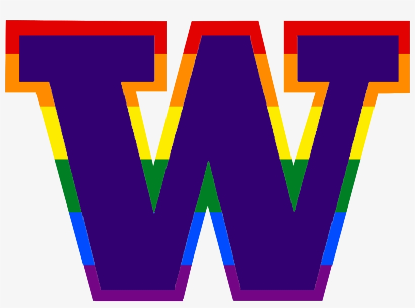 Rainbow Grads U W Rainbow Vector Png - Rainbow W Png, transparent png download