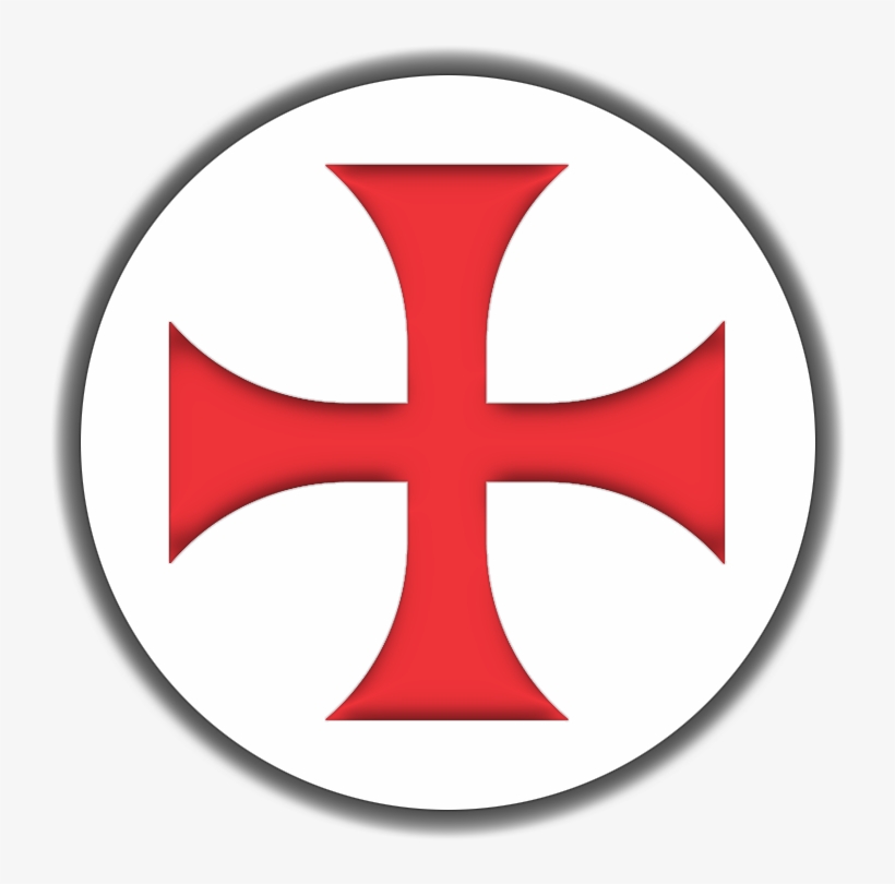 Large Templar Cross On Black Background - Templar Cross No Background, transparent png download