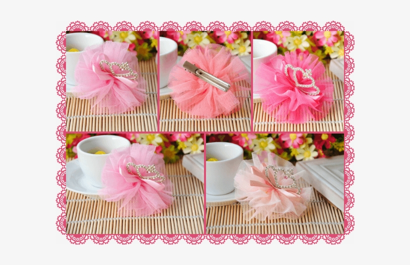 Flower Crown Hair Clips For Girl - Akinoskids Crown Net Alligator-fushia ( Ha1027), transparent png download