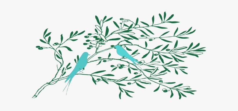 Olive Branch Blue Birds Svg Clip Arts 600 X 302 Px, transparent png download