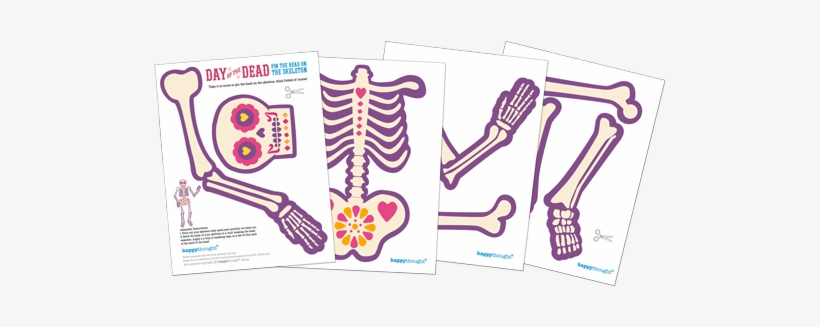 Including Pin The Bone On The Skeleton, Skull Printables - Day Of The Dead Skeleton Printable, transparent png download