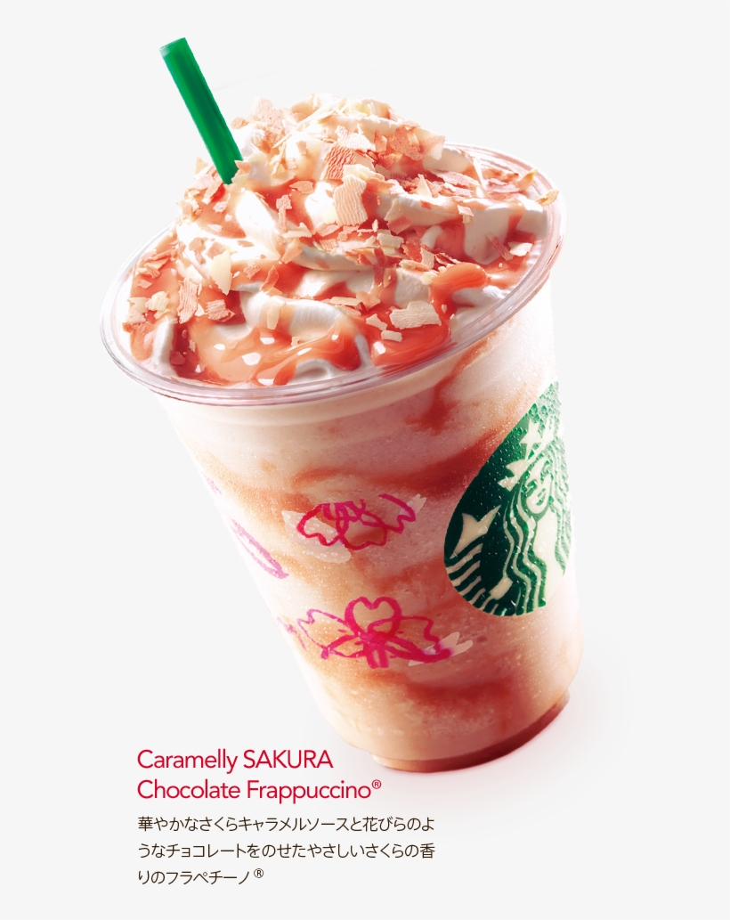 Caramelly Sakura Chocolate Frappuccino - Starbucks Sakura Png, transparent png download