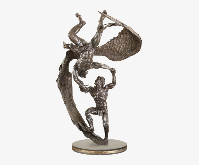 To Rotate The Sculpture Move The Cursor Over The Slider - Jacob And The Angel Statue, transparent png download