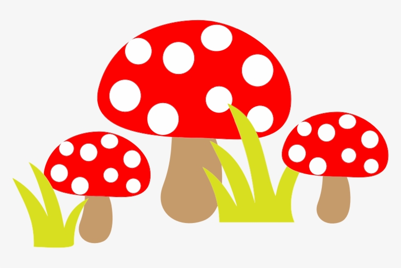 Free Simple Cartoon Mushrooms - Mushroom Clipart, transparent png download