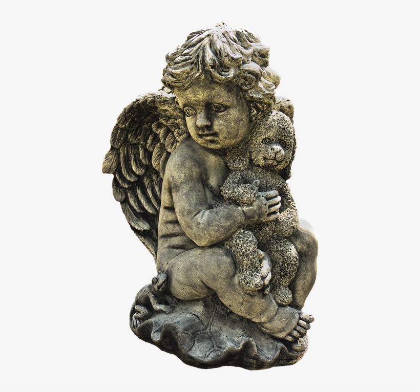 Figure, Angel, Cherub, Sitting, Kids, Teddy Bear - Child, transparent png download
