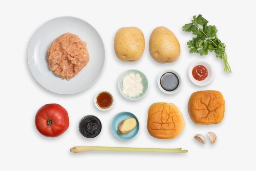 Lemongrass Chicken Burgers With Hoisin Mayo & Roasted - Hoisin Mayo, transparent png download