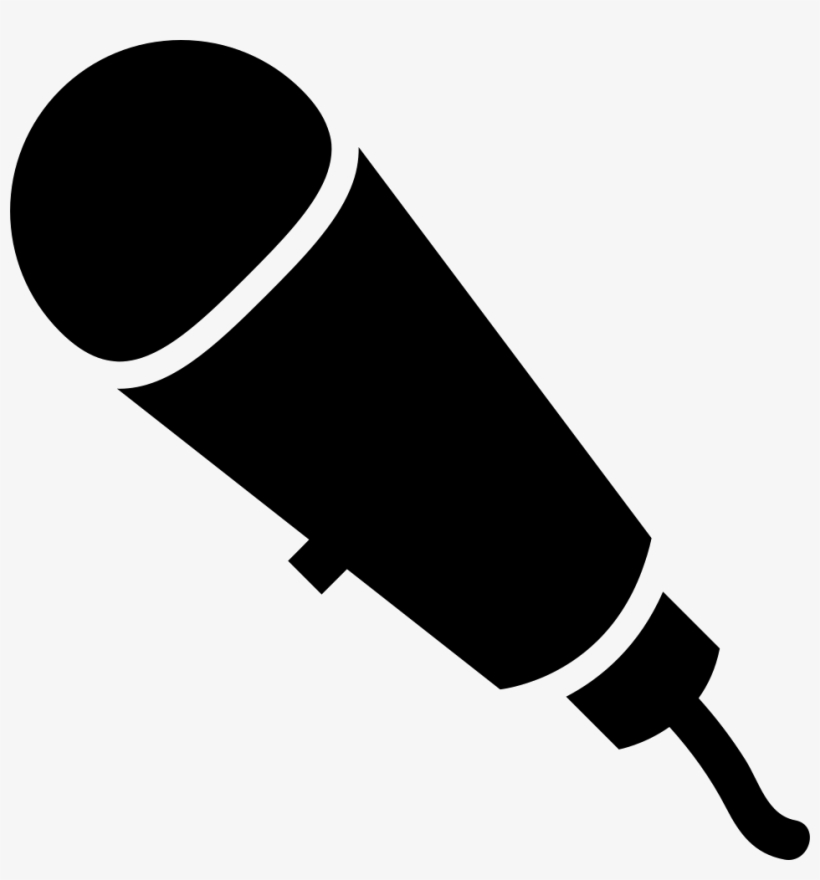 Wired Microphone Silhouette - Microphone Singing Vector Png, transparent png download