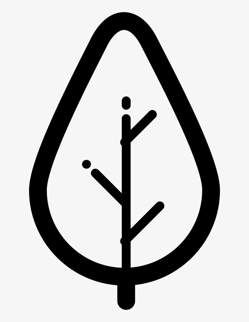 Tree Outline Of Leaf Shape Comments - Icon Natureza Png, transparent png download