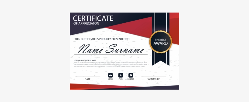 Elegance Horizontal Certificate With Vector Illustration, - Vector Graphics, transparent png download