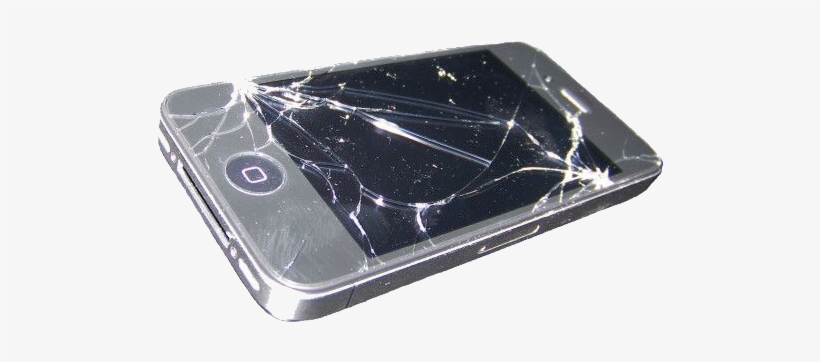 Broken Phone Grey Polyvore Moodboard Filler Say Anything, - Broken Iphone 4, transparent png download