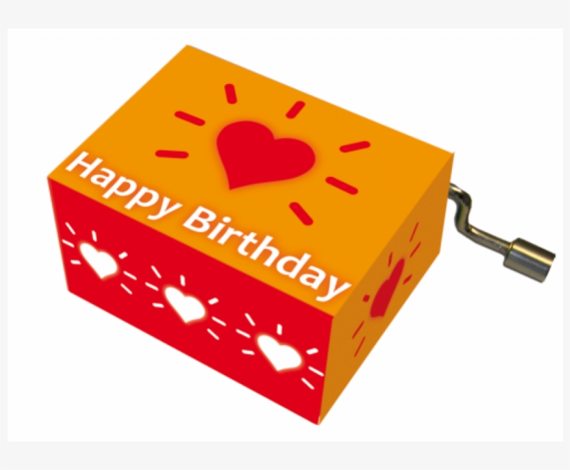 音樂盒"happy Birthday, Heart With Aureola, Orange" Melody - Fridolin 58405 Happy Birthday/rays And Heart Orange, transparent png download