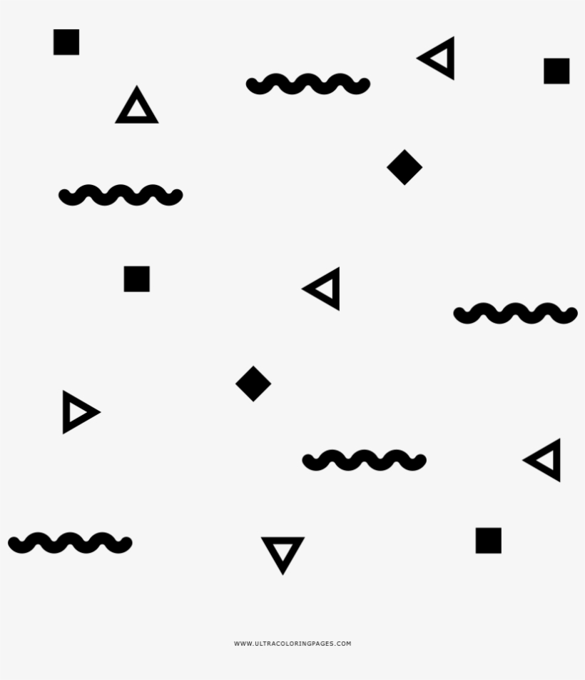 Confetti Coloring Page Ultra Pages - Png Confetti Black And White, transparent png download