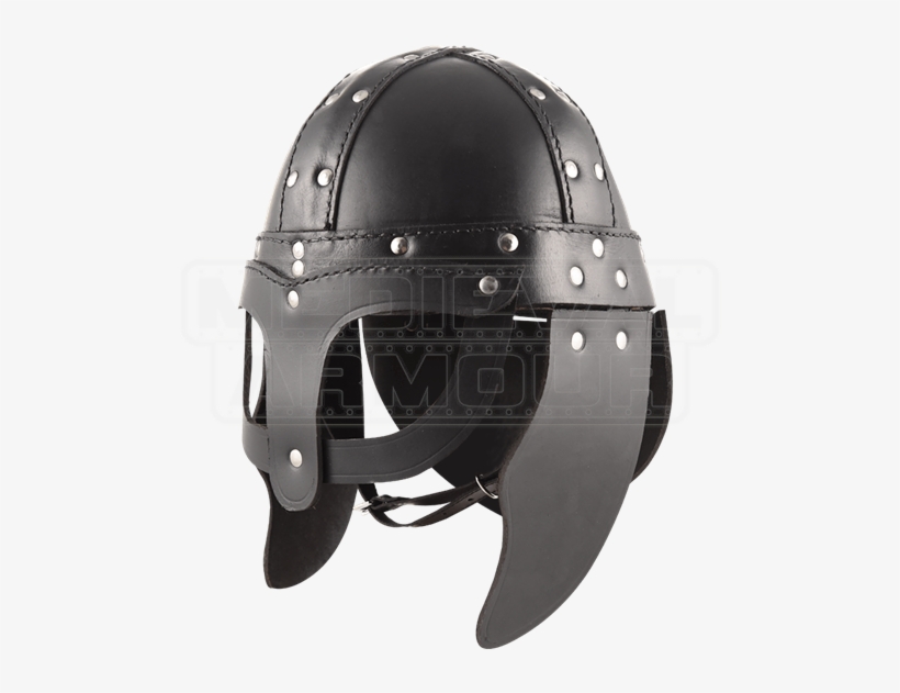 Leather Viking Helmet - Helmet, transparent png download